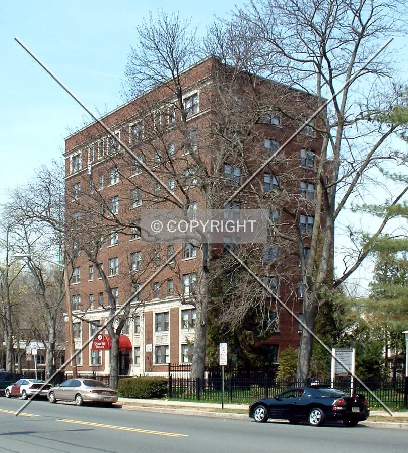 View from the southeast across West State Street