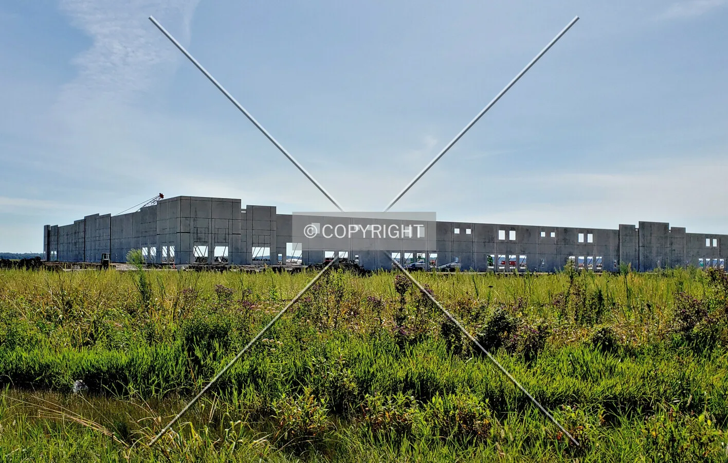View from the west during construction; August 24, 2019