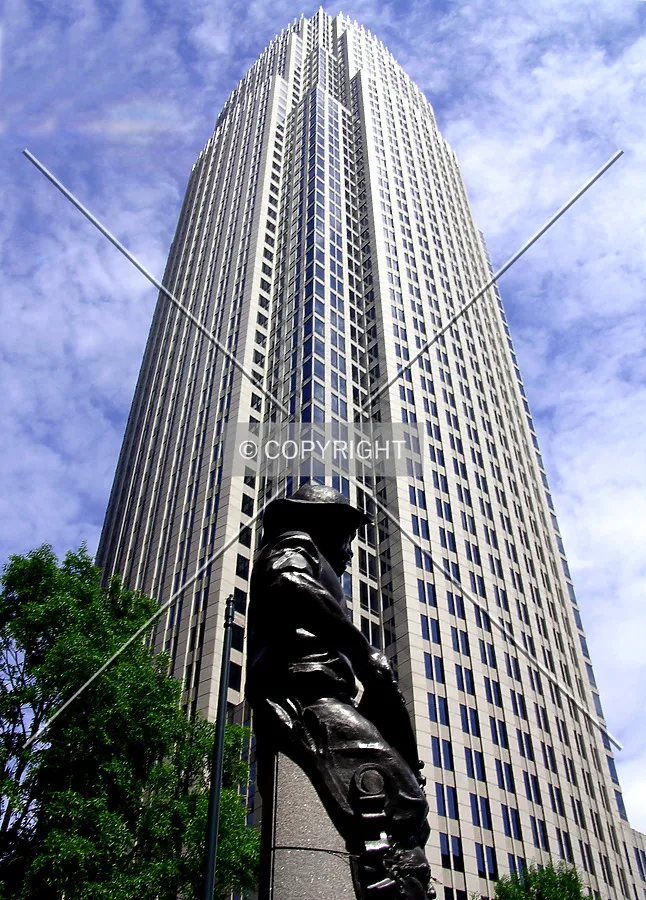 Looking up the southwest corner from across Tryon Street