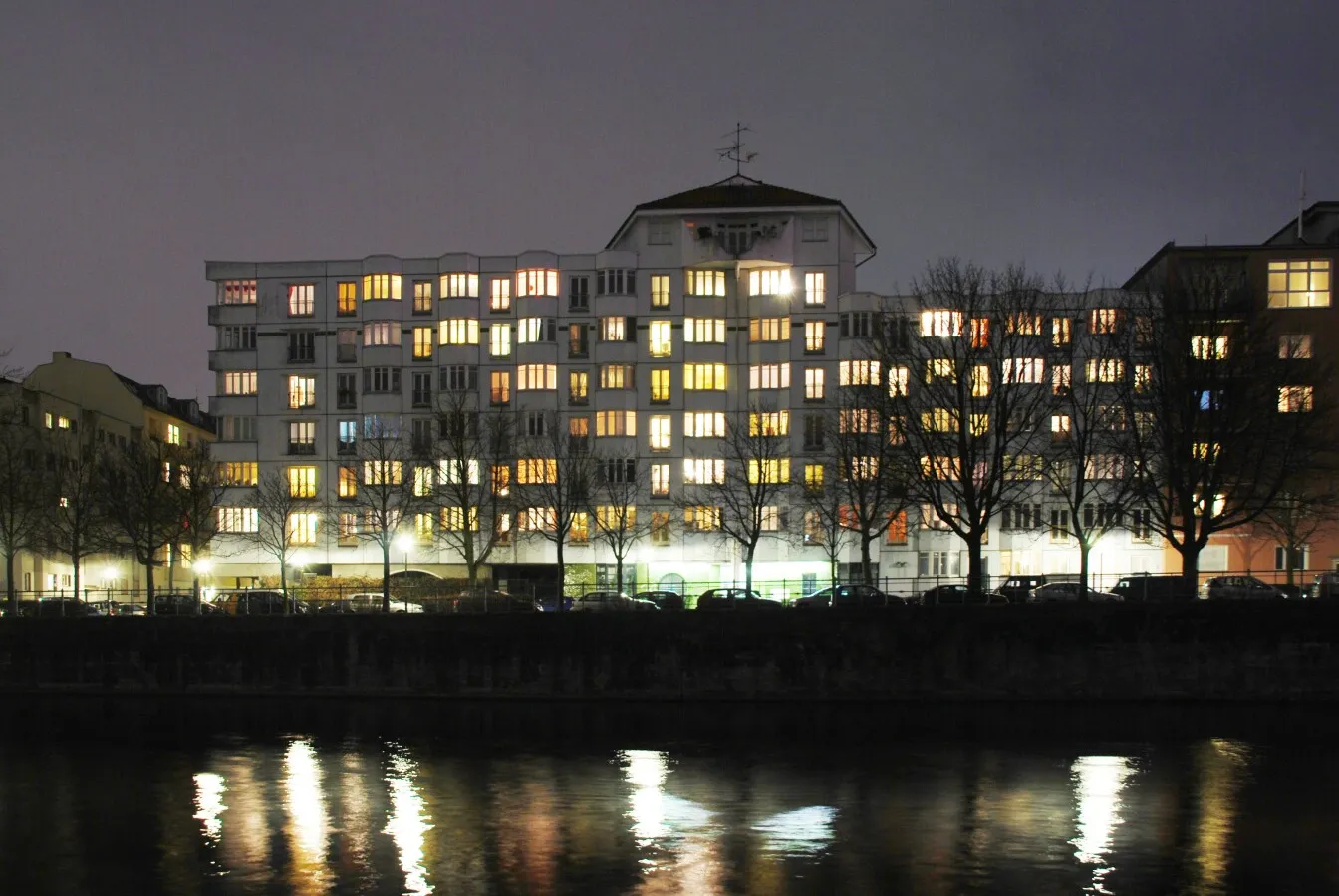 View from across the river