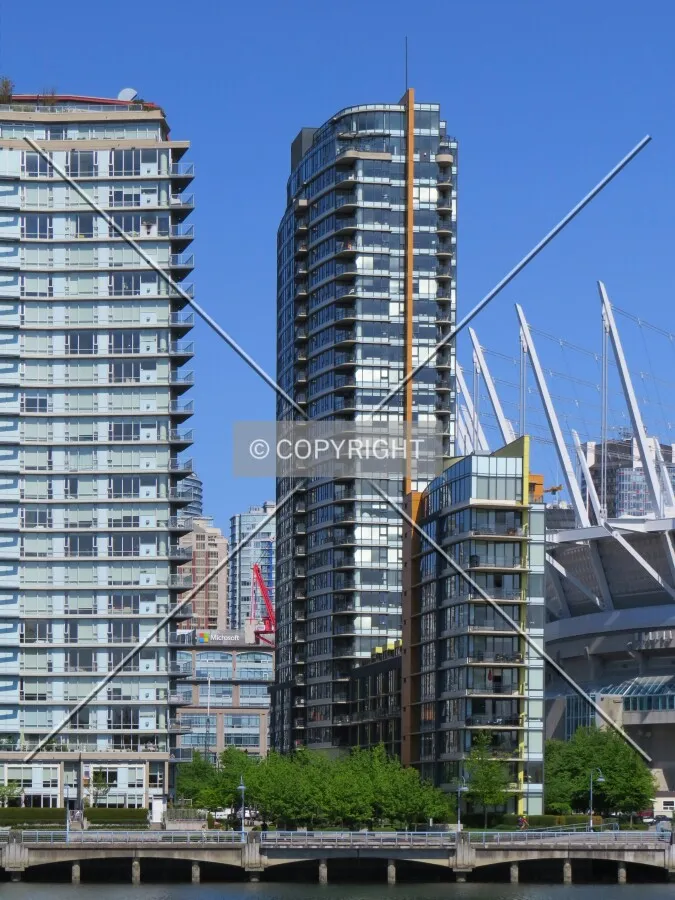 View to the northwest across False Creek