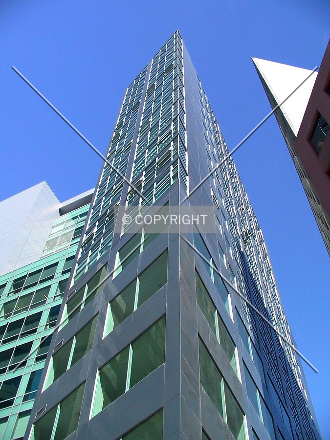 Looking up the north corner