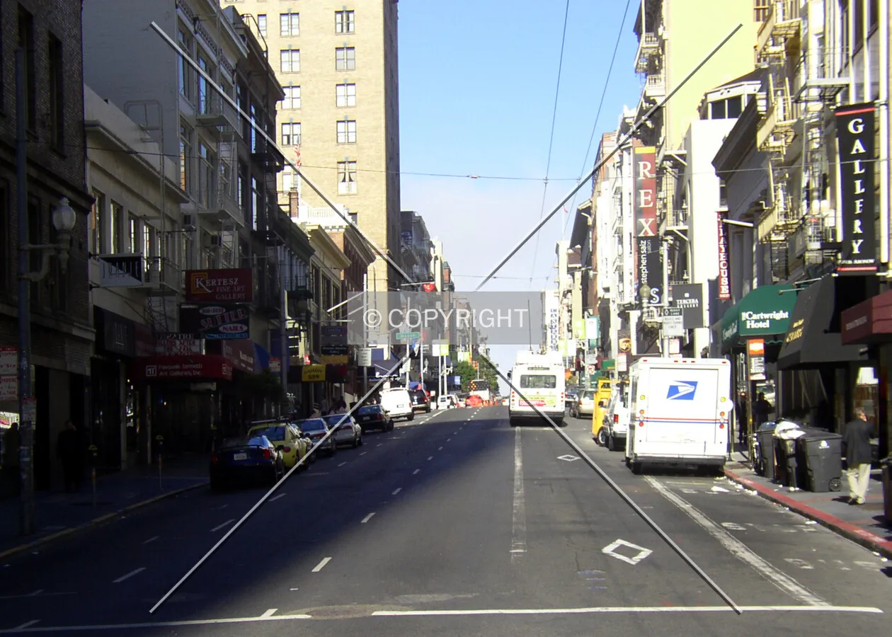 Looking west from Powell Street