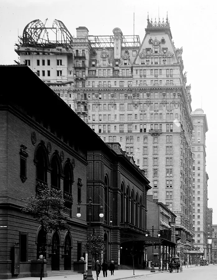 Vintage view from the southeast during construction of the 1911 addition