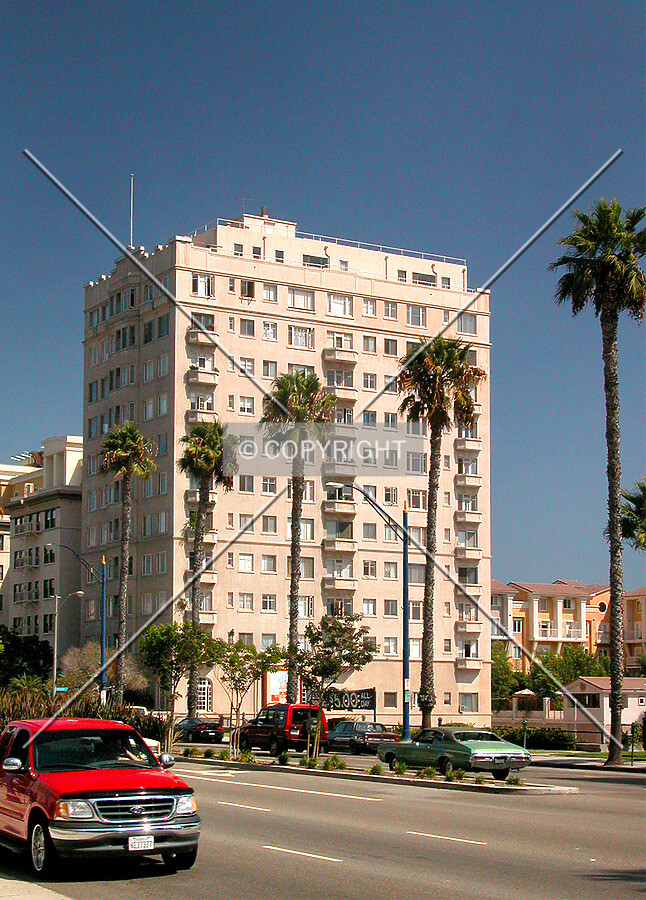 From the west across Ocean Boulevard