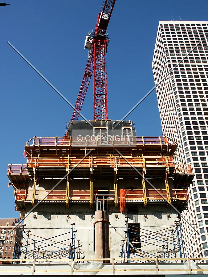 Looking up the core from the south