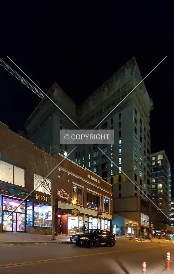 Northeast view during construction; February 28, 2020