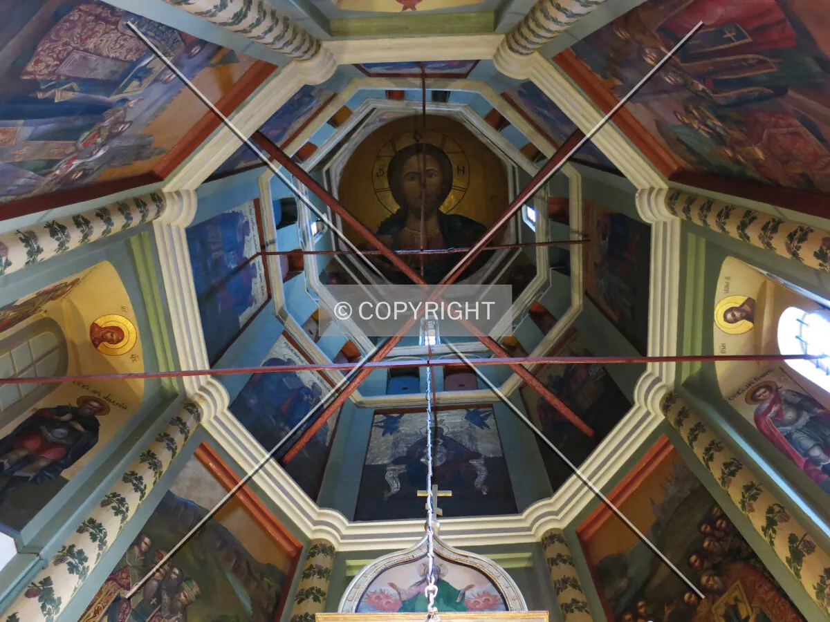 Looking up into one of the domes