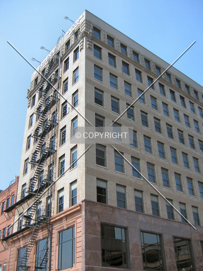 Looking up the east corner