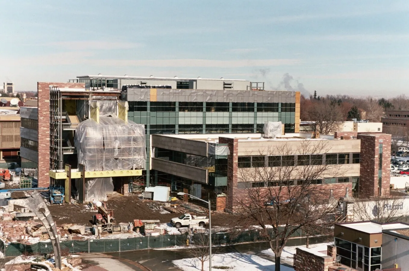 Elevated view to the northeast