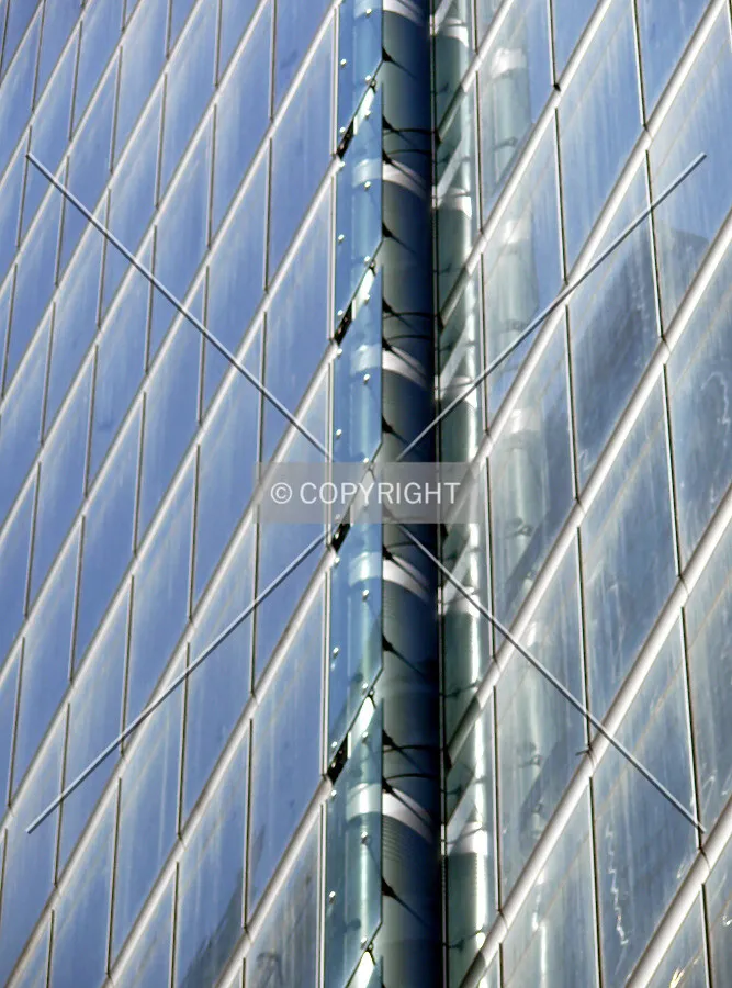 Glass extensions over column covering