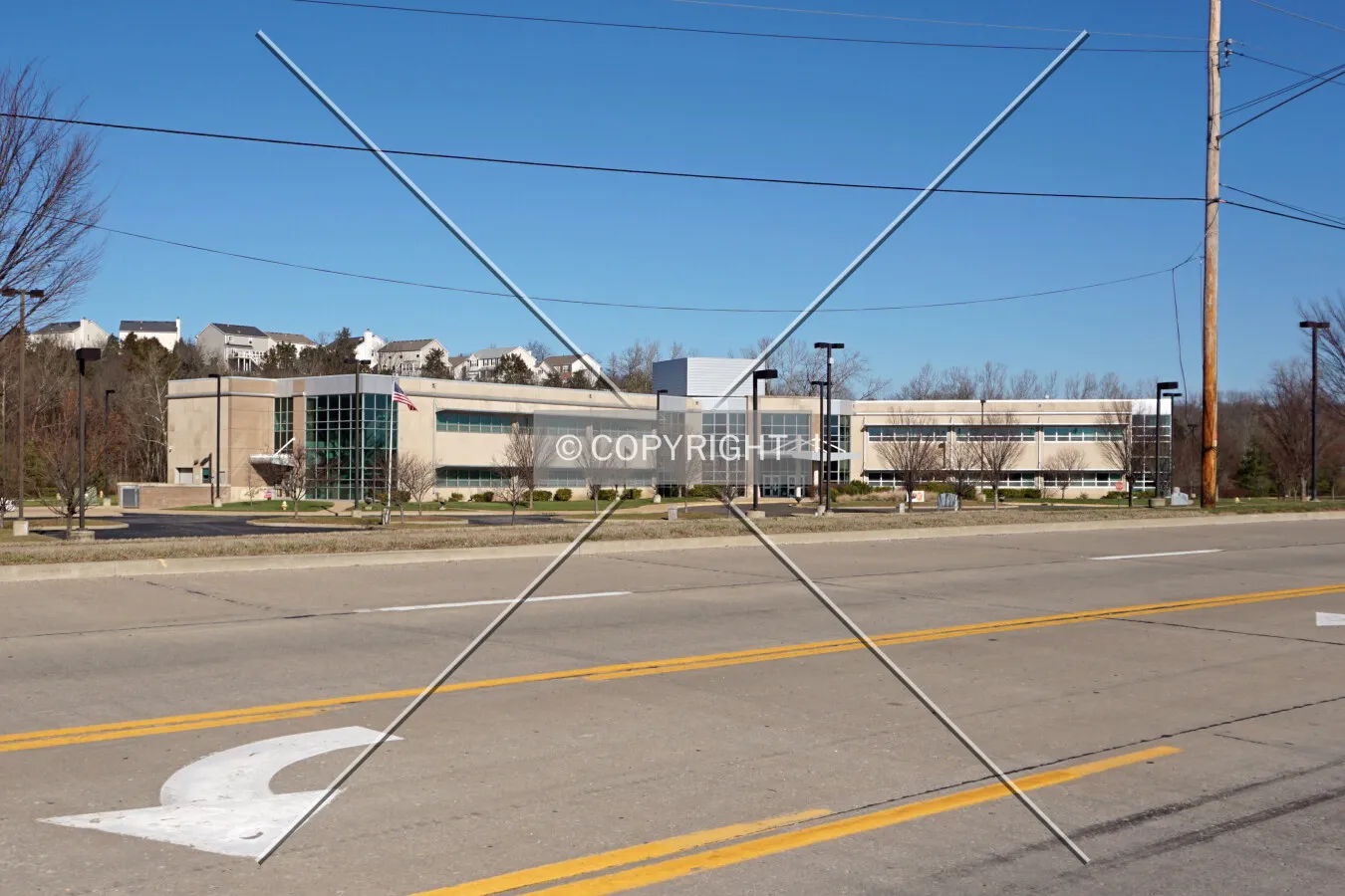View from the south; January 1, 2016