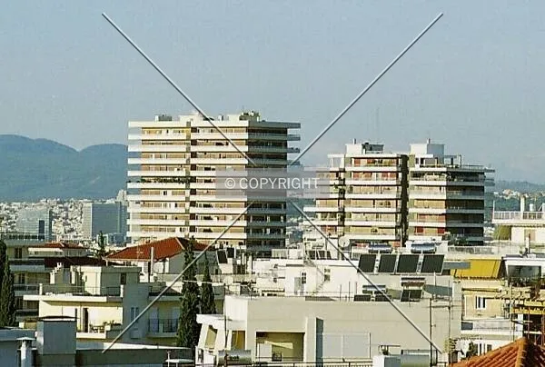 View with the Efterpi Tower on the left