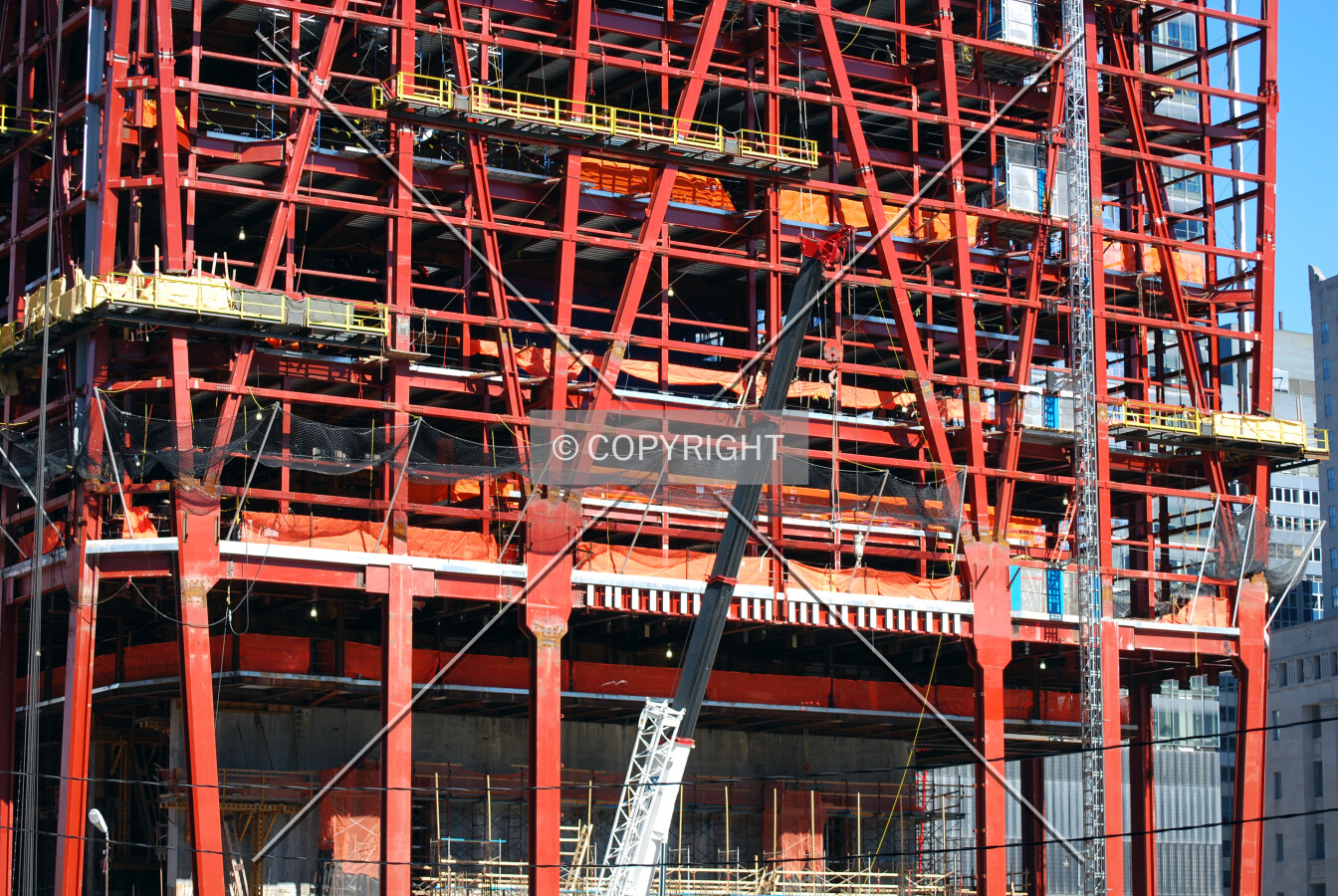 View of the supports