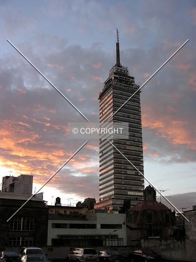 View from the southeast at sunset