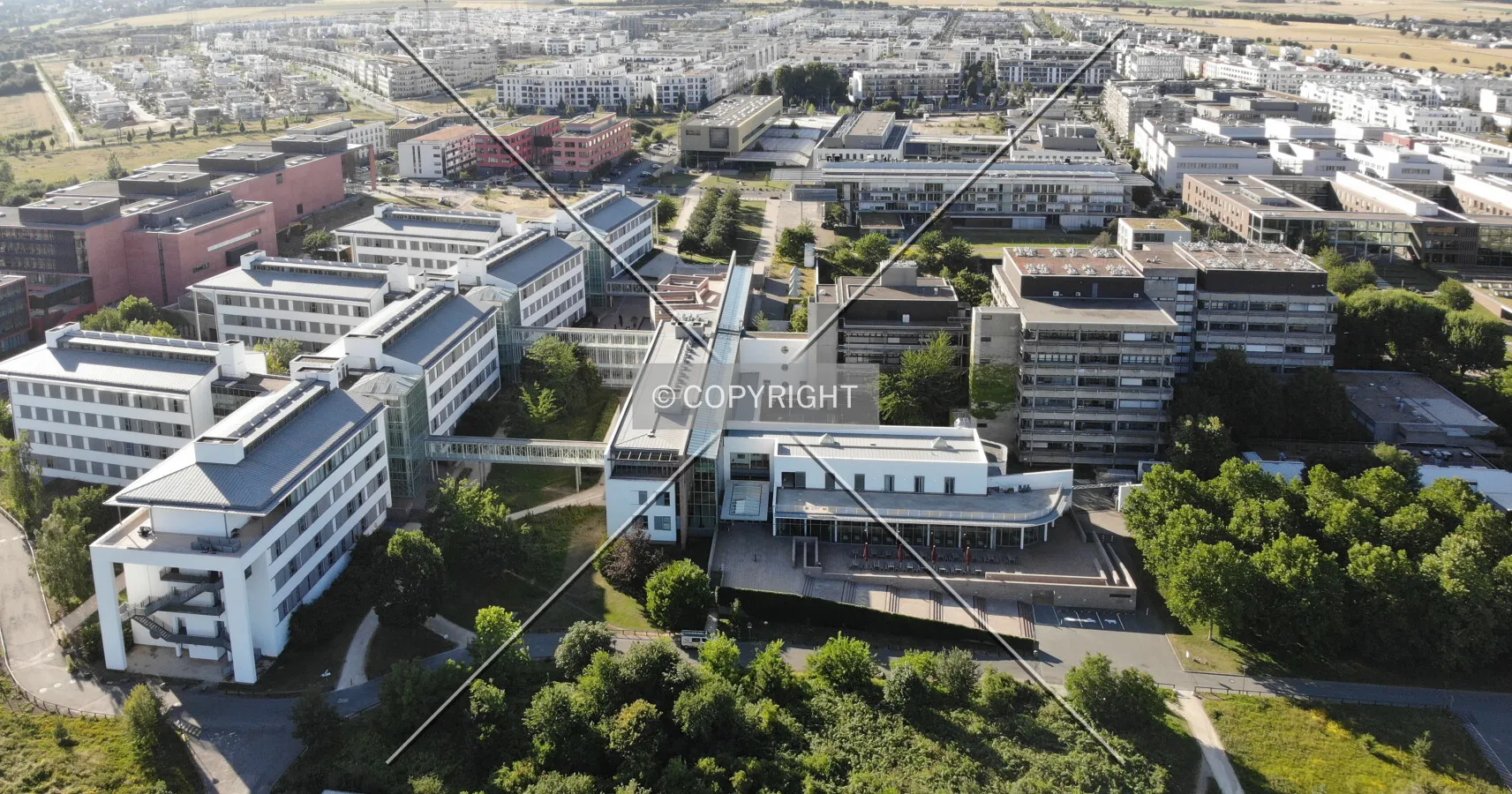 The university campus at Frankfurt-Riedberg