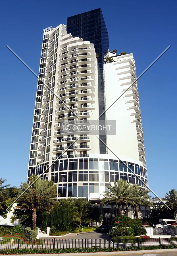 View from the northwest across Collins Avenue