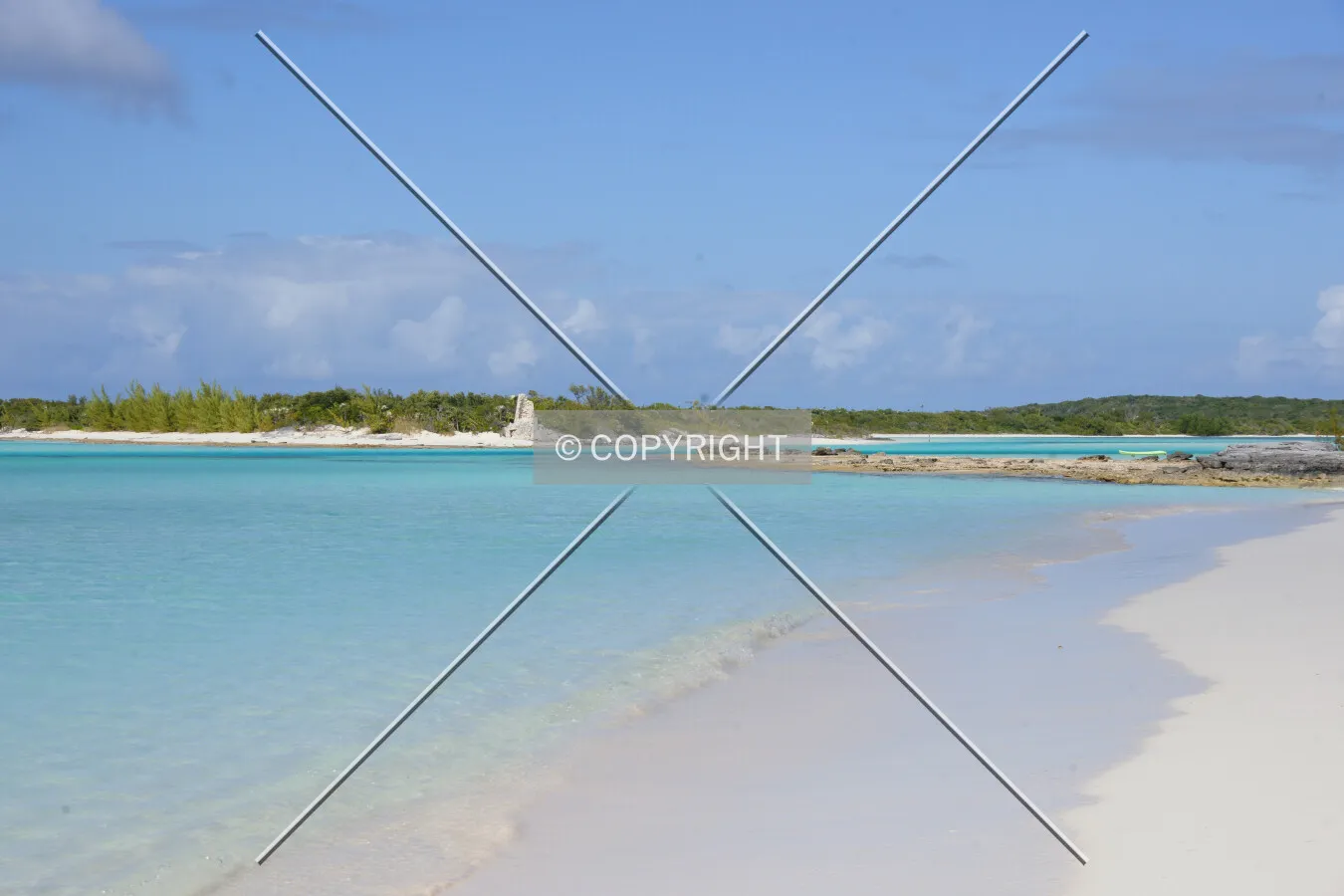 romantic beach on the Bahamas