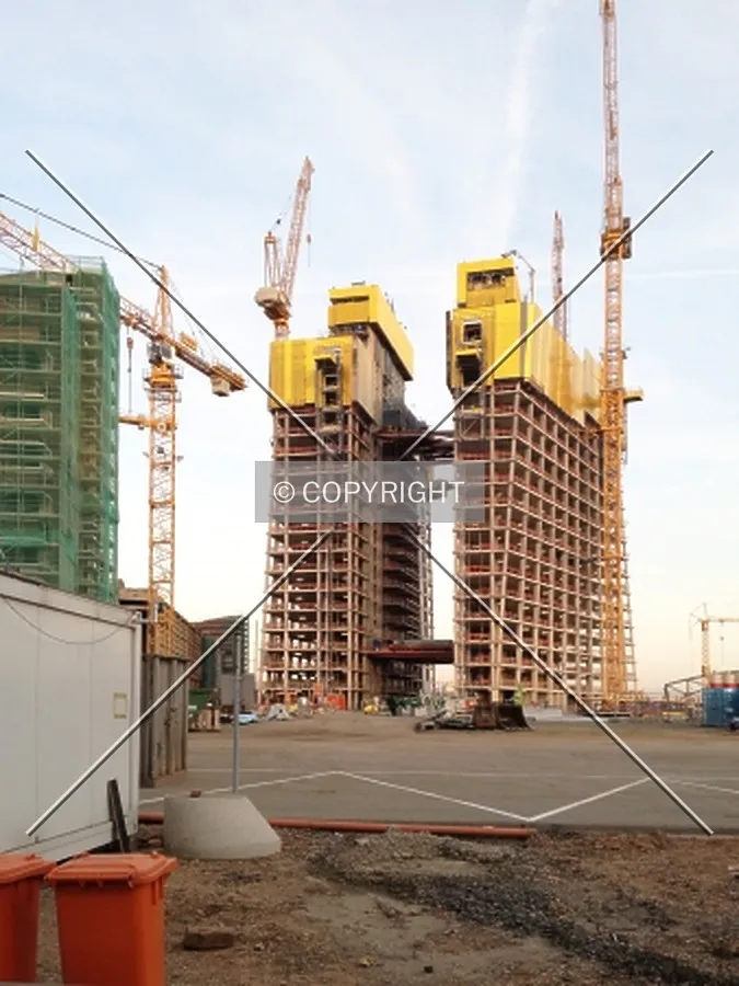 The rising twin towers of the ECB in Frankfurt