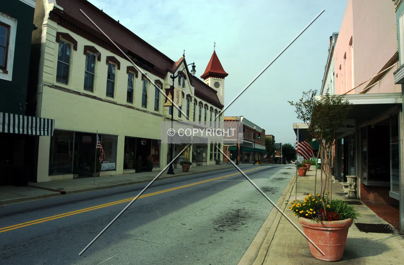 View down Main Street towards the west