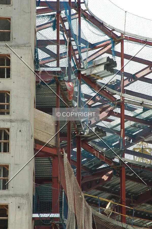 Steel frame on the skybridge
