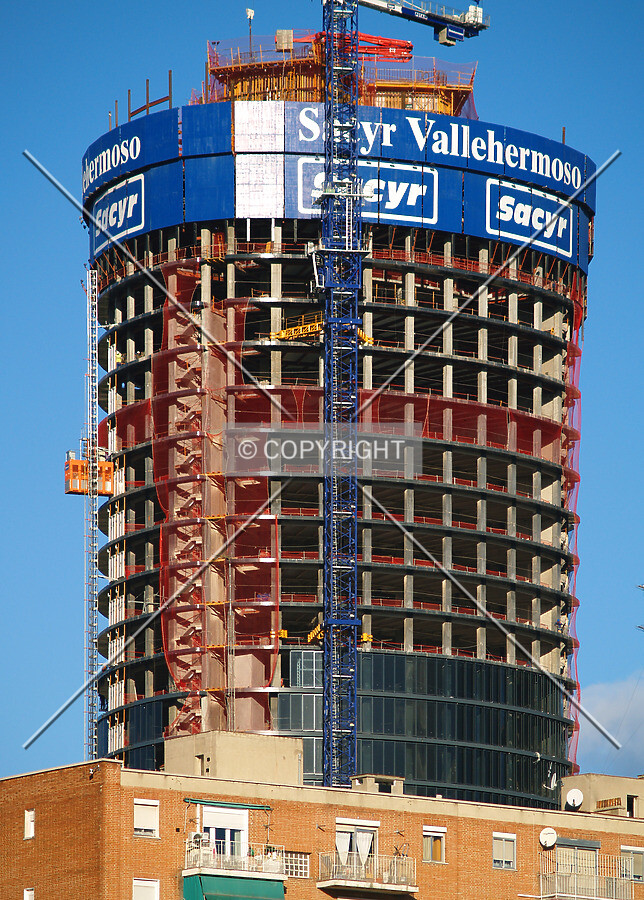 As seen from Chamartin train station at the southeast