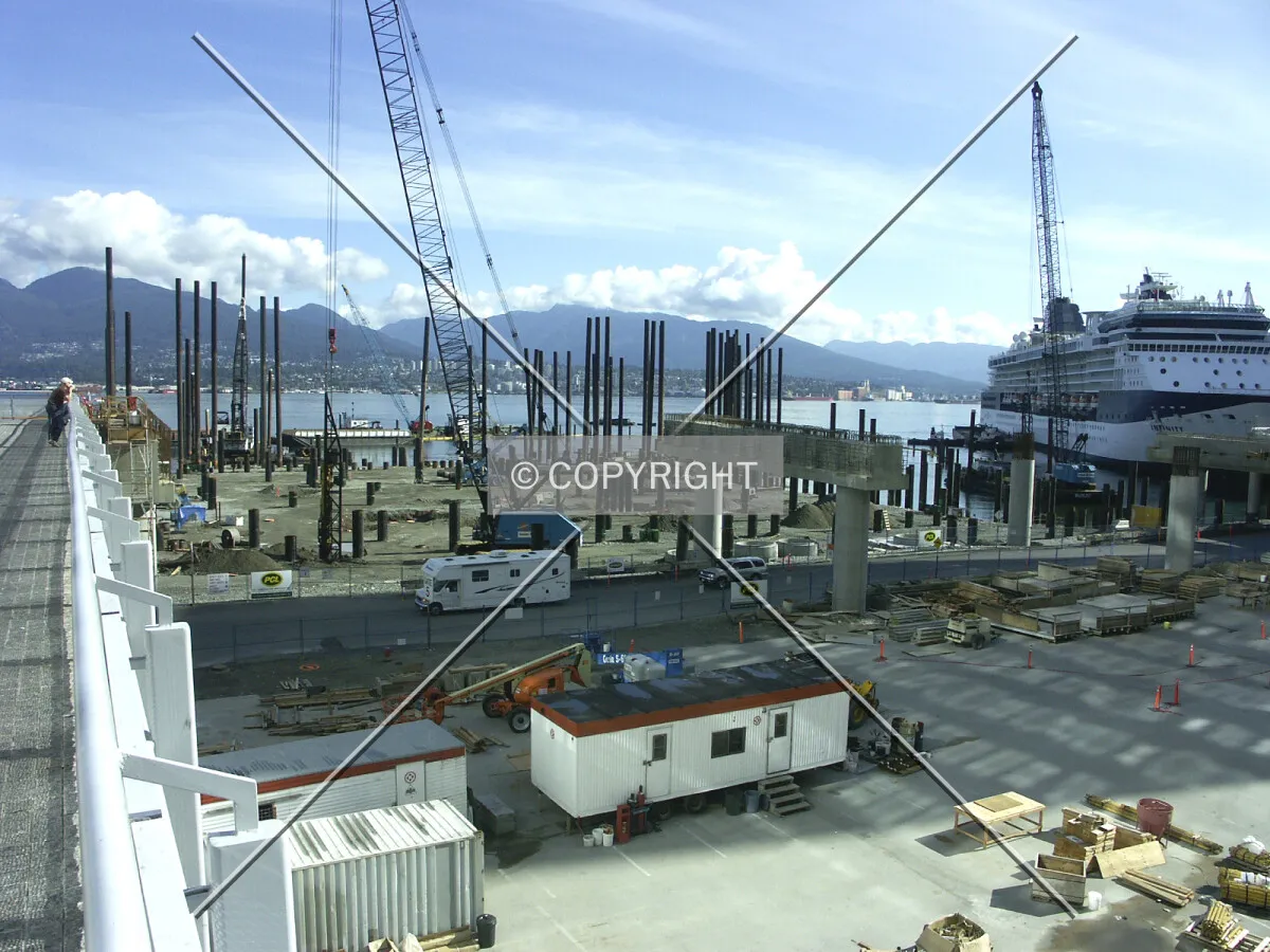 Convention centre expansion underway between Shaw Tower and Canada Place