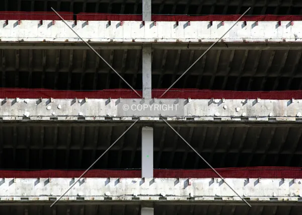 Detail of the removed western facade