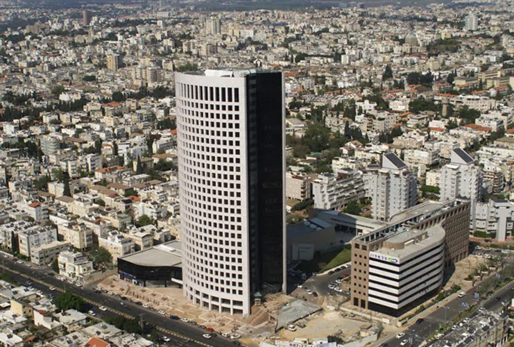 Aerial view of the finished tower