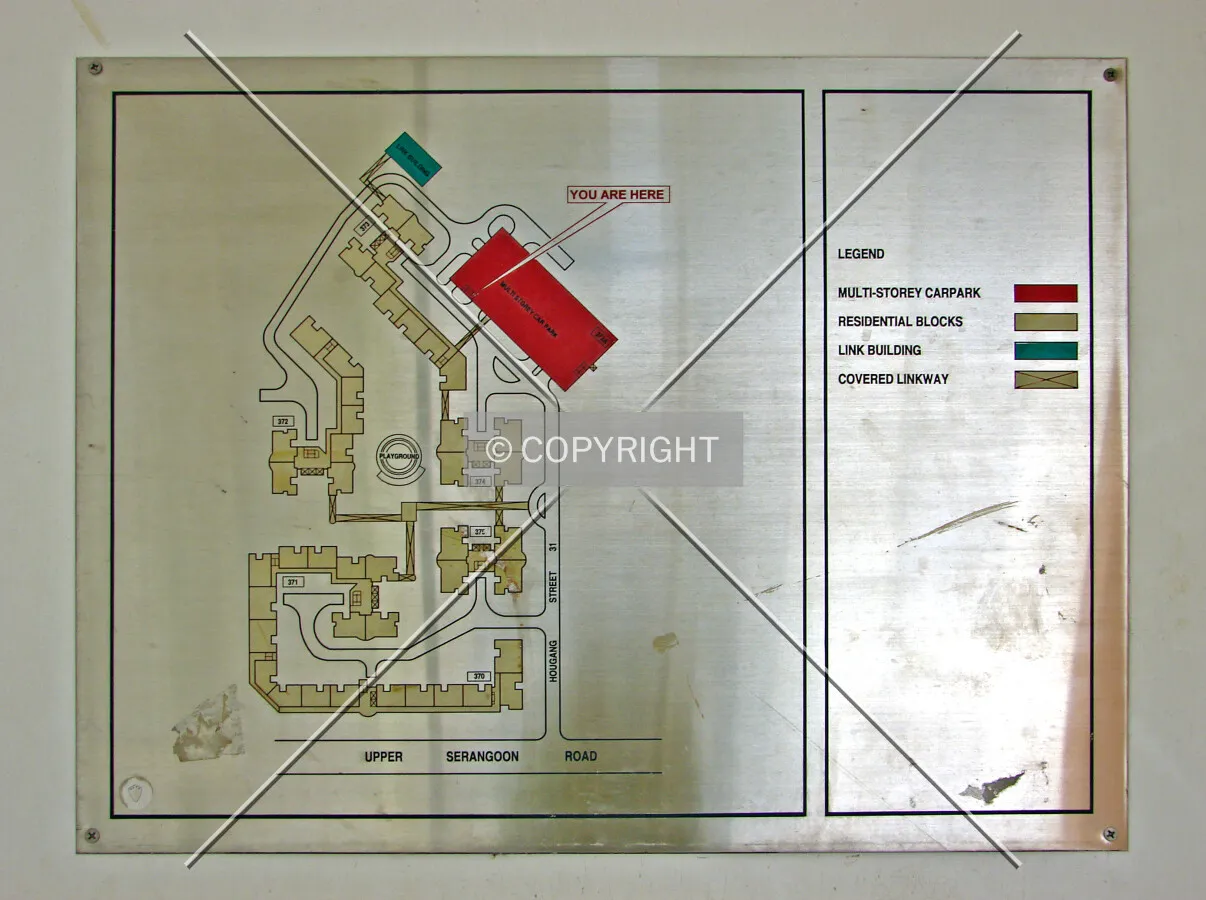 Map of the complex displayed in the multi-storey carpark