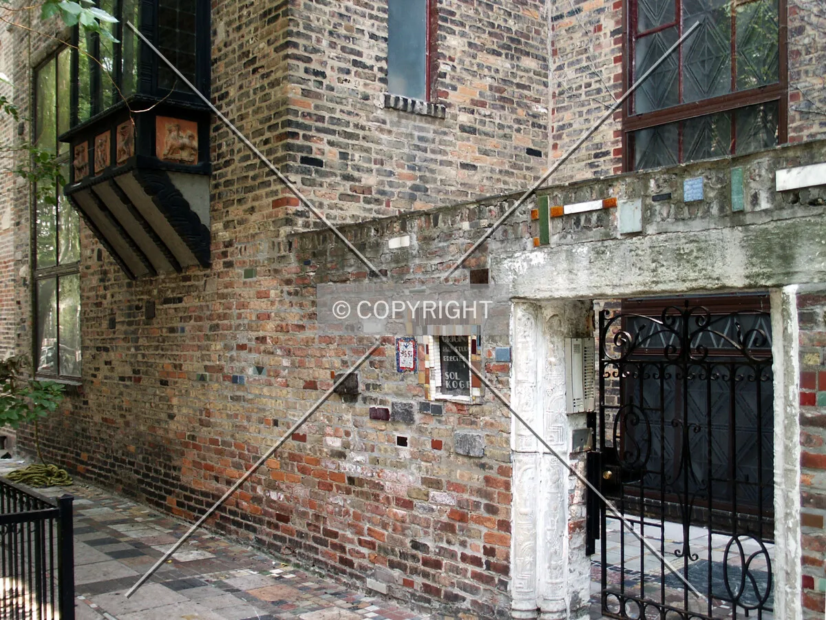Entrance gate on Burton Place