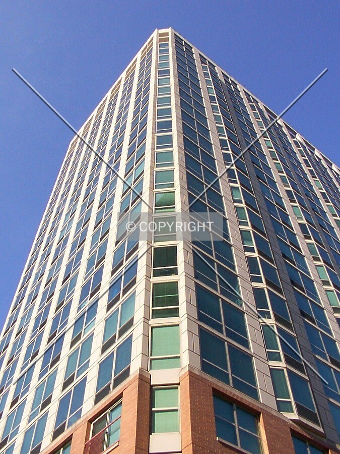 Looking up the southwest corner