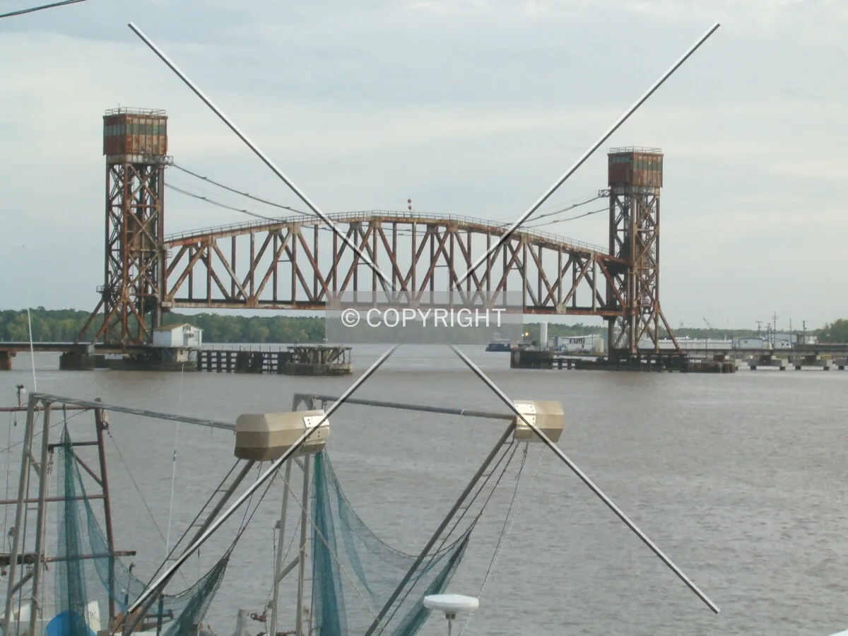 View from Front Street looking towards the Atchafalaya River