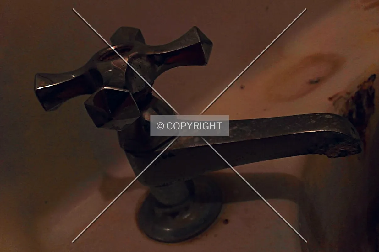 An old water faucet handle