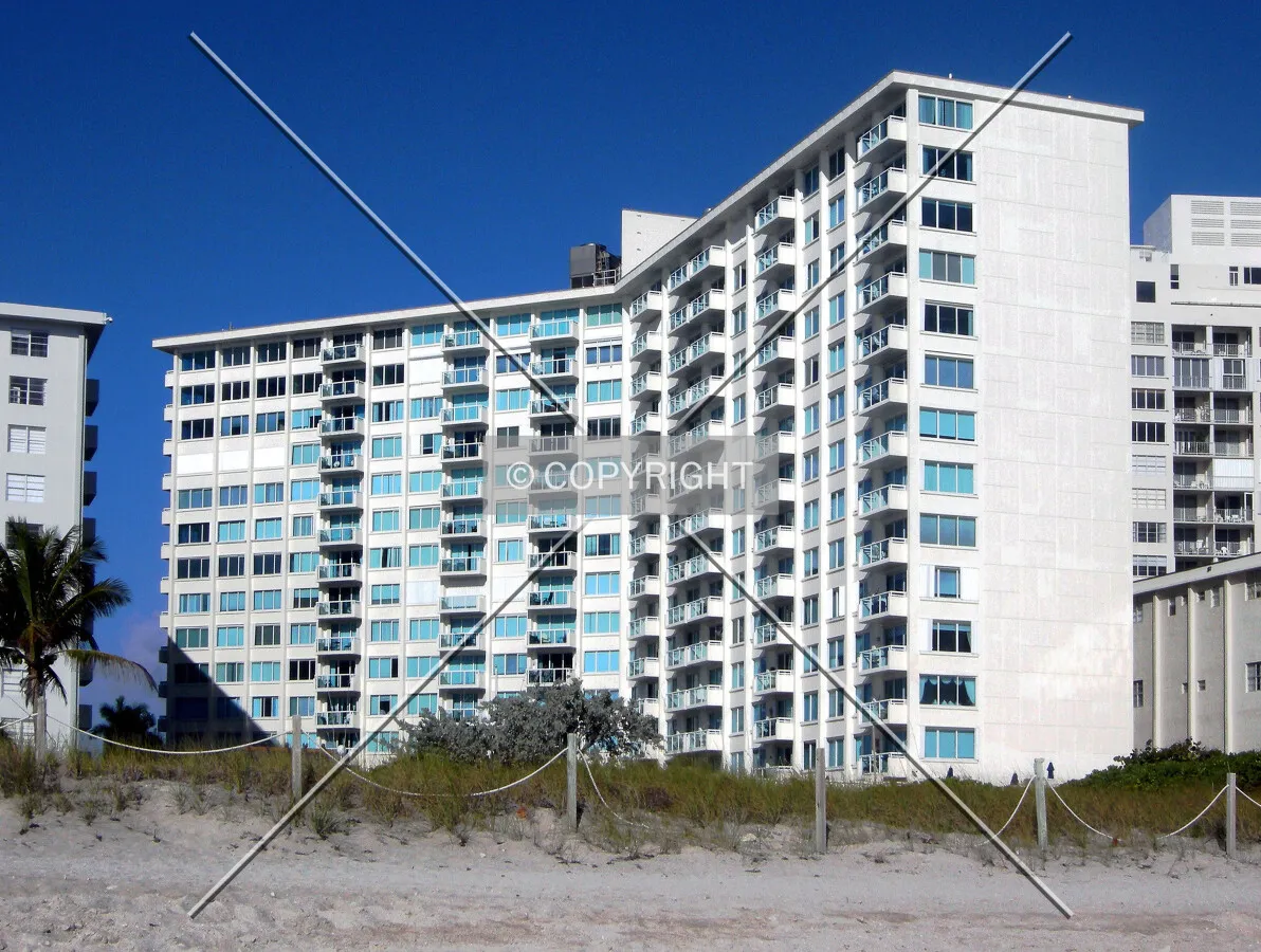 View from the east along the beach
