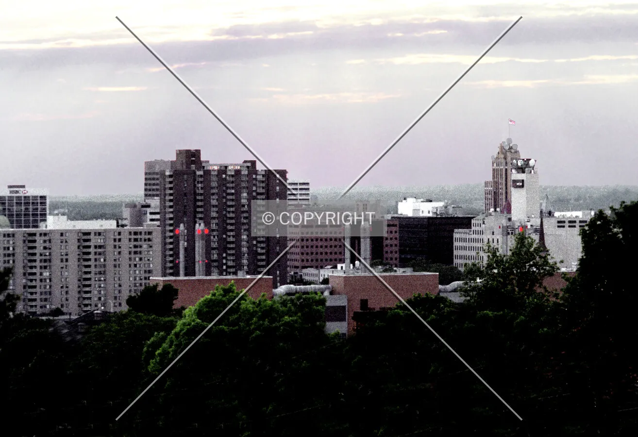 Downtown from the southeast
