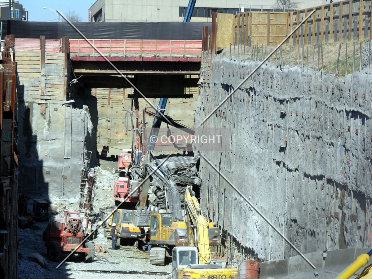 Detail of the tunnel under South Tryon Street