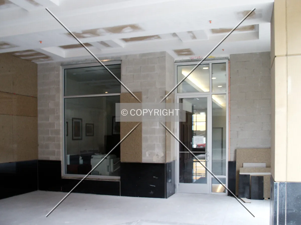 Lobby entrance off the east end of the carport