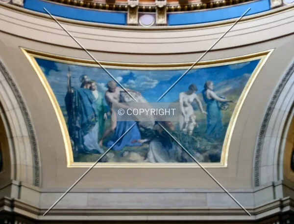 Mural on northwest corner of rotunda