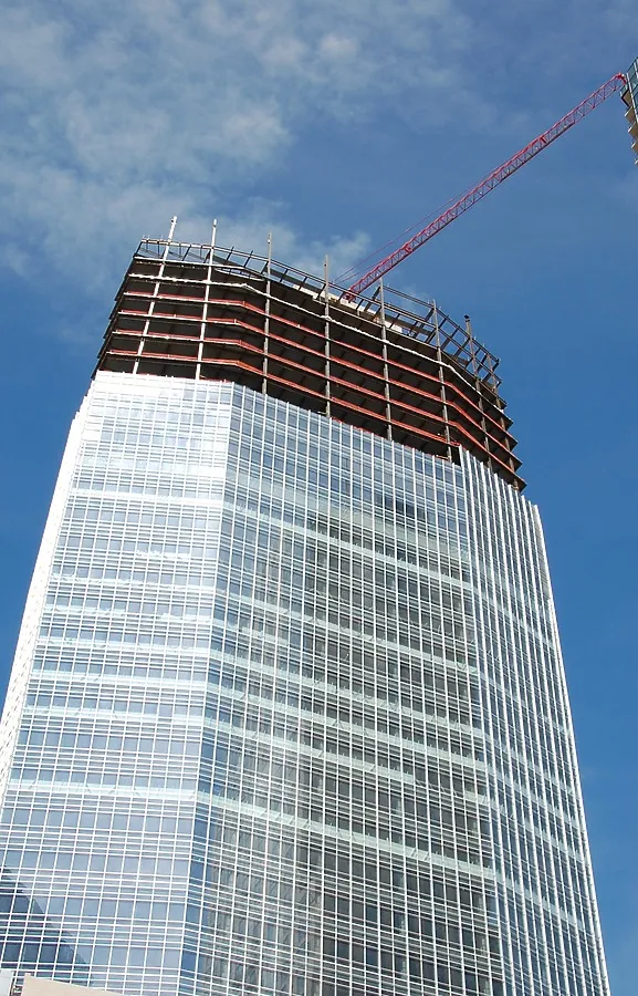 Looking up from the southwest