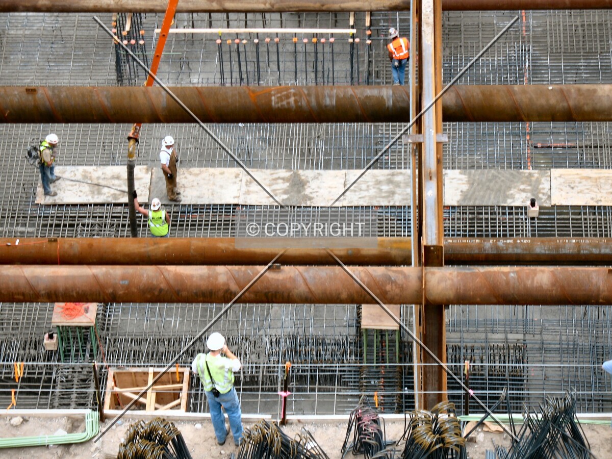 Pouring concrete