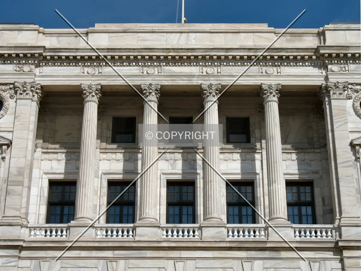 Corinthian columns on the west facade