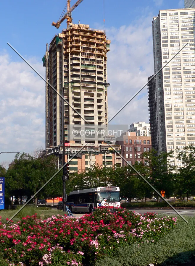 View to the west from the corner of Indiana Avenue and Roosevelt Road