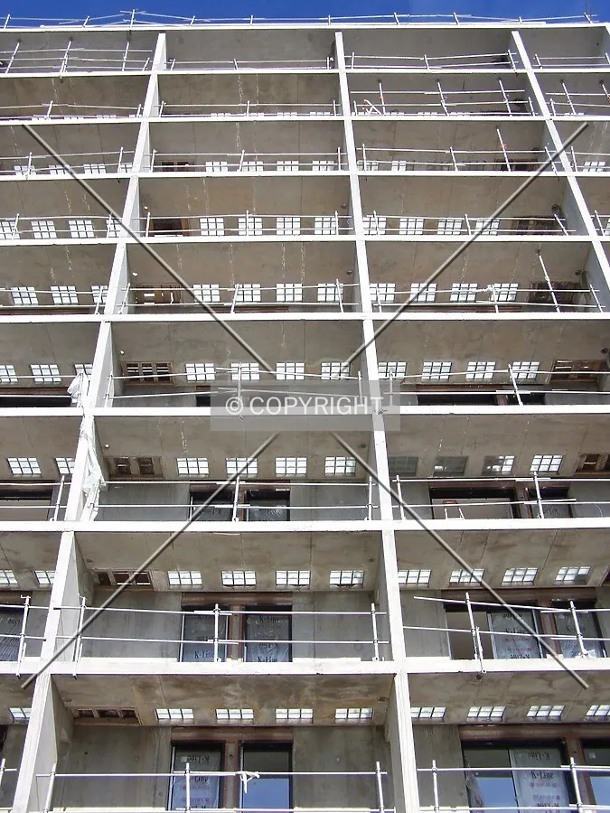 Face sud avec balcons