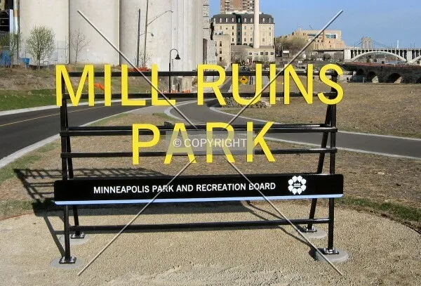 Sign along West River Parkway