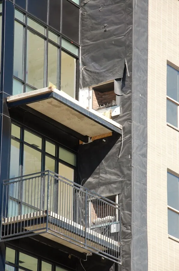 Fireplaces on the balconies