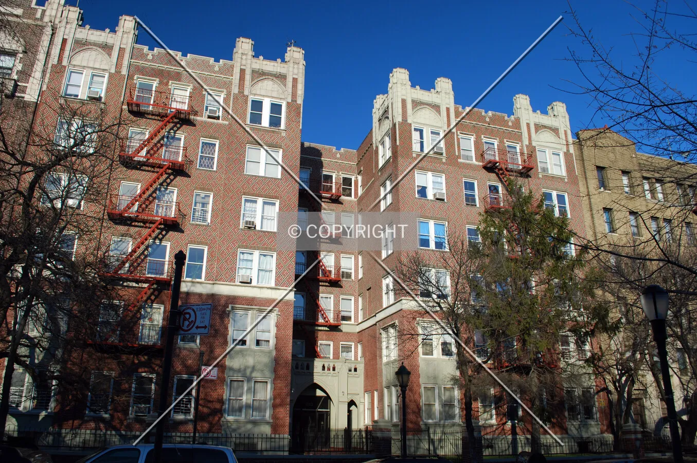 Looking up from Eastern Parkway