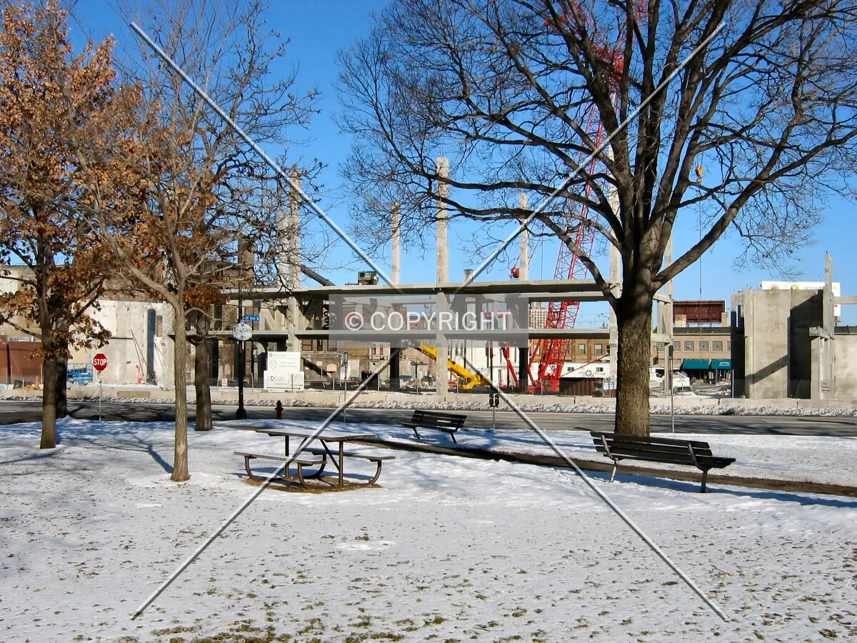 View to the north from Chute Square
