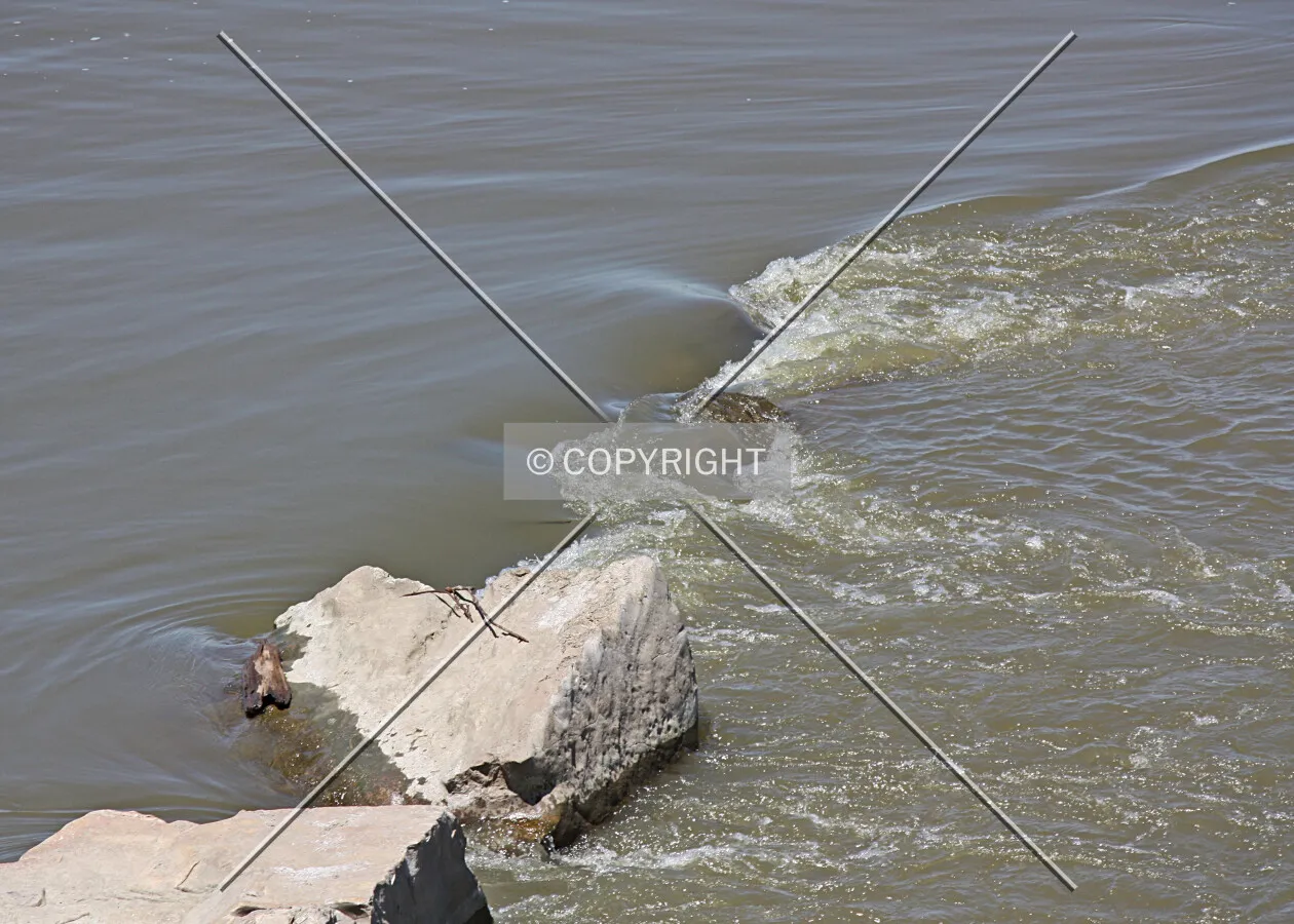 Rocks in the Mississippi River