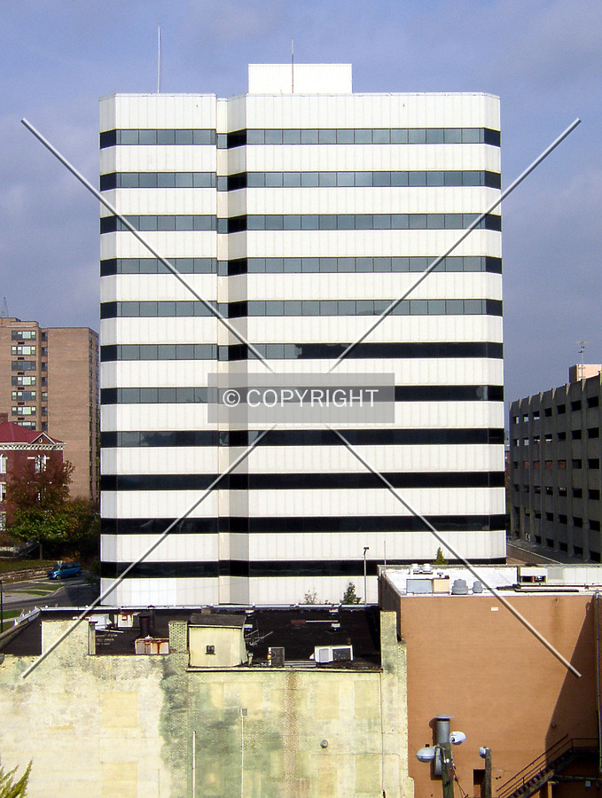 Looking north from atop a downtown parking garage
